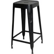 TRADEMARK LIVING barstol - svart j&auml;rn