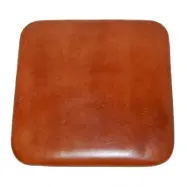 TRADEMARK LIVING sittdyna - &auml;kta brunt l&auml;der, passar till barstol