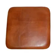 TRADEMARK LIVING sittdyna - &auml;kta brunt l&auml;der, passar till barstol