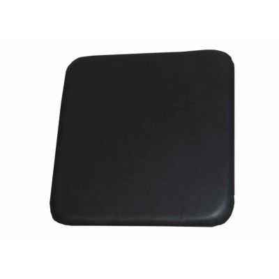 TRADEMARK LIVING sittdyna - äkta svart läder, passar till barstol