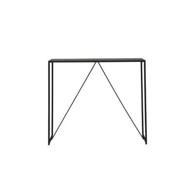 VENTURE DESIGN Brea bar bord, rektangulärt - svart MDF och svart stål (120x60)