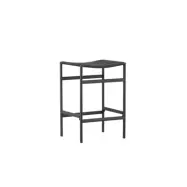 VENTURE DESIGN Polly barstol, m. fotstöd - svart rep och stål