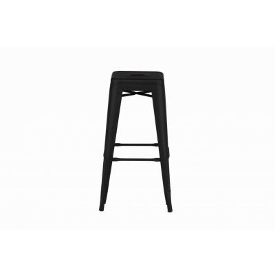 VENTURE DESIGN Tempe barstol, med fotstöd - mattsvart stål