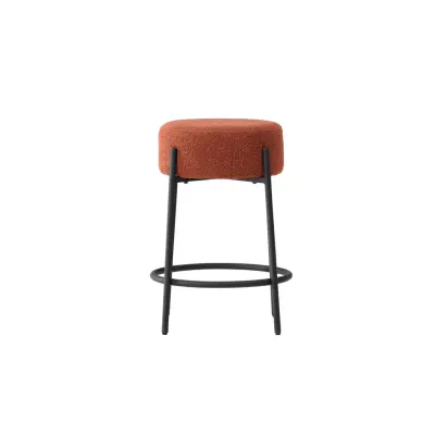 VENTURE DESIGN Tucson Barstol - Svarta ben / Roasty Boucle