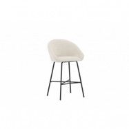 VENTURE DESIGN Velvet Bar Chair 2-pack - Svart/Vit Teddy