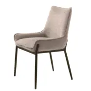 Calgary matbordsstol -äkta tyg och svarta ben