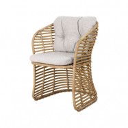 Cane-line Basket stol med dyna Cane-Line wove light grey
