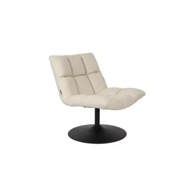 DUTCHBONE Barsnurrstol - beige bouclé och svart stål