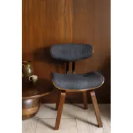 DUTCHBONE Stol Svartträ Grå