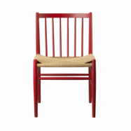 FDB Møbler J80 stol Ruby red beech-paper cord