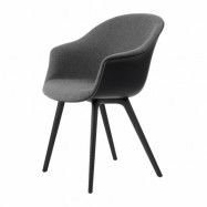 GUBI Bat Dining Chair front upholstered plastic base Hallingdal 65 nr.173-black