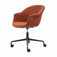 GUBI Bat Meeting Chair kontorsstol helklädd Belsuede special fr dedar 133-svarta ben