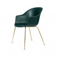 GUBI Bat Stol dark green, mässingsstativ