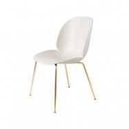 GUBI Beetle stol Alabaster white-mässingsstativ
