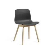 HAY About a Chair 12 stol soft black, såpade ekben