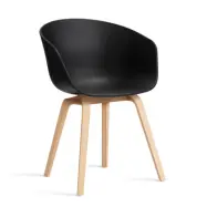HAY About a Chair 22 stol 2.0 Svart-såpat ekstativ