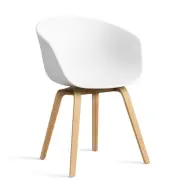 HAY About a Chair 22 stol 2.0 Vit-lackerat ekstativ