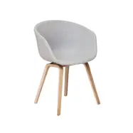 HAY About a Chair 23 stol Divina melange 120 ljusgrå-såpad ek