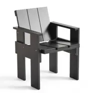HAY Crate Dining Chair karmstol lackad furu Black