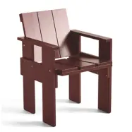 HAY Crate Dining Chair karmstol lackad furu Iron red