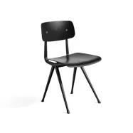 HAY Result stol Black oak-svart stålstaitv