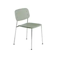 HAY Soft Edge 10 stol dusty green, kromstativ