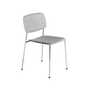 HAY Soft Edge 10 stol soft grey, kromstativ