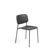 HAY Soft Edge 45 stol black, svart stålstativ