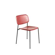 HAY Soft Edge 45 stol fall red, svart stålstativ