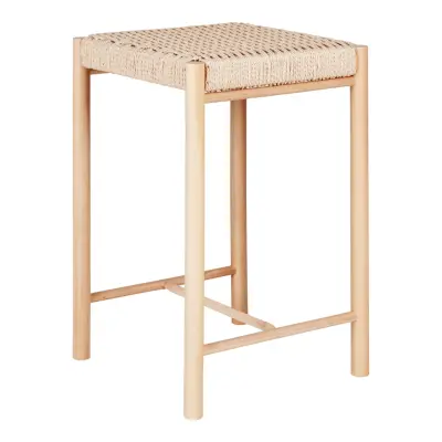 HOUSE NORDIC Abano Counter Chair - Counter stol i poppel med sits i naturlig rotting, naturlig