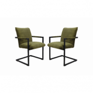 HSM COLLECTION Dining Chair Boston S/2 Adore 59  Moss Green 56*68*89