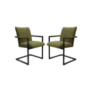 HSM COLLECTION Dining Chair Boston S/2 Adore 59  Moss Green 56*68*89