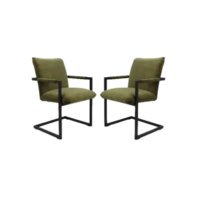 HSM COLLECTION Dining Chair Boston S/2 Adore 59  Moss Green 56*68*89