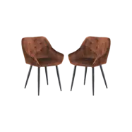 HSM COLLECTION Dining chair Liverpool S/2 Brown 56*61*79