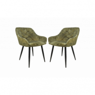 HSM COLLECTION Dining Chair Liverpool S/2 Moss green 56*61*79