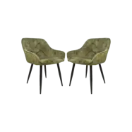 HSM COLLECTION Dining Chair Liverpool S/2 Moss green 56*61*79