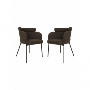 HSM COLLECTION Dining Chair Luca S/2 Espresso 57*60*81