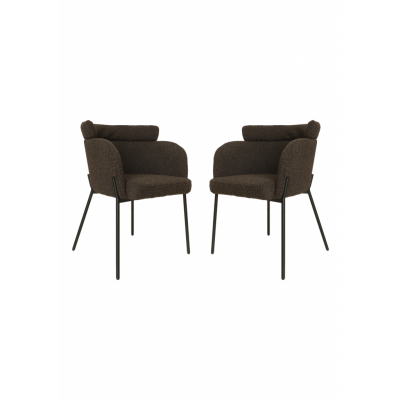 HSM COLLECTION Dining Chair Luca S/2 Espresso 57*60*81