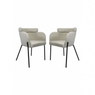 HSM COLLECTION Dining Chair Luca S/2 White 57*60*81