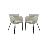 HSM COLLECTION Dining Chair Luca S/2 White 57*60*81