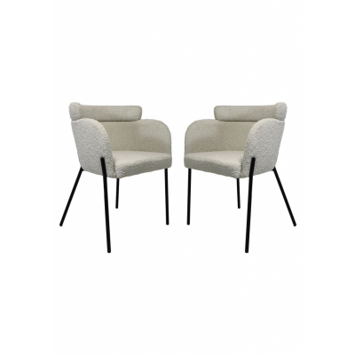 HSM COLLECTION Dining Chair Luca S/2 White 57*60*81