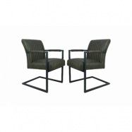 HSM COLLECTION Dining Chair Texas S/2 Yacht Army green(14) 55*50*85