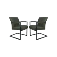 HSM COLLECTION Dining Chair Texas S/2 Yacht Army green(14) 55*50*85