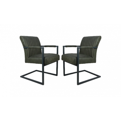 HSM COLLECTION Dining Chair Texas S/2 Yacht Army green(14) 55*50*85