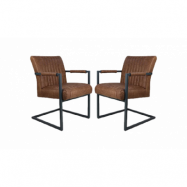 HSM COLLECTION Dining Chair Texas S/2 Yacht Cognac(28) 55*50*85