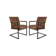 HSM COLLECTION Dining Chair Texas S/2 Yacht Cognac(28) 55*50*85
