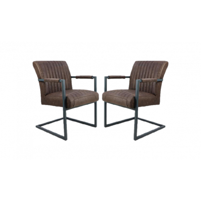 HSM COLLECTION Dining Chair Texas s/2 Yacht Espresso(123) 55*50*85