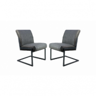HSM COLLECTION Dining Chair Texas S/2 Yacht Graphite(66) 55*50*85