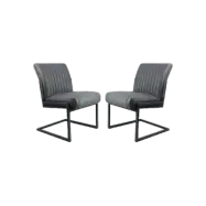 HSM COLLECTION Dining Chair Texas S/2 Yacht Graphite(66) 55*50*85