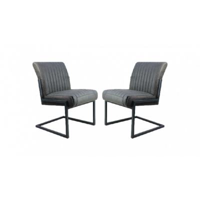 HSM COLLECTION Dining Chair Texas S/2 Yacht Graphite(66) 55*50*85